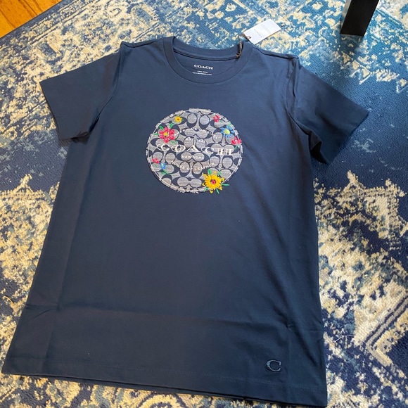 Coach Women Floral Signature T-Shirt - Picture 2 of 7